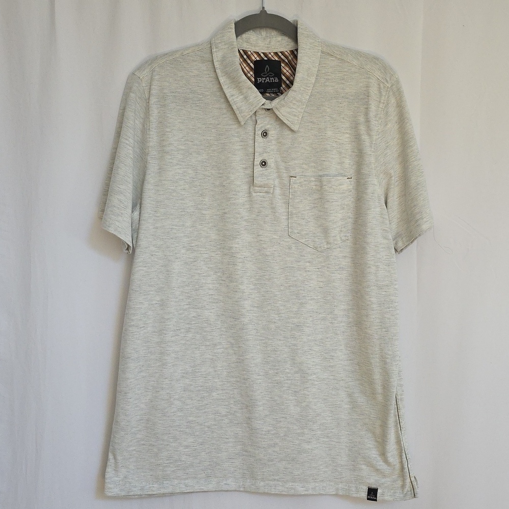 Prana Gray Mens Pullover Shirt.  Size Medium